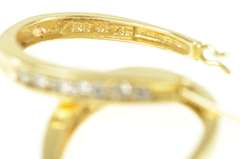 14K Yellow Gold 0.50 Ctw Diamond Classic Statement Hoop Earrings