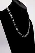 14K White Gold 7.5mm Figaro Link Chain 20 Inch