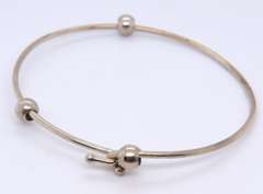 Vintage 925 Sterling Silver Bangle Bracelet