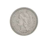 1865 Nickel Three-Cent Piece