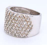 925 Sterling Silver Cubic Zirconia Wide Band