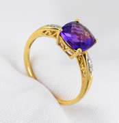 Nicely Faceted Amethyst Ring