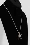 .925 Sterling Silver Doberman Dobie Dog Pendant 26mm x 30mm
