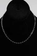 .925 Sterling Silver 3mm Paperclip Chain 16 Inches