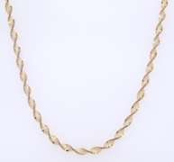 Vintage Italian 925 Sterling Silver Rope Chain Necklace