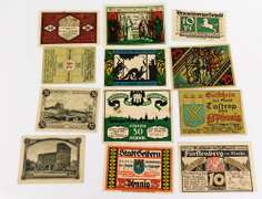 12 Foreign Paper Money Bills - 1920's