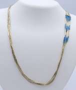 Vintage Sterling Silver Multi Strand Necklace with Matching Bracelet