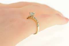 14K Yellow Gold 0.65 Ctw Classic Diamond Engagement Ring