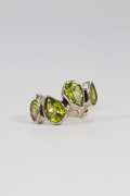 .925 Sterling Silver Ring Peridot Gemstone Ring Size 7