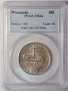 1936 Wisconsin Commemorative Half Dollar PCGS MS66