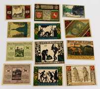 12 Foreign Paper Money Bills - 1920's