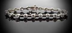 Gorgeous 14K White Gold 4 Ct. Diamond Bracelet