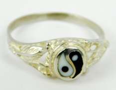Sterling Filigree Ying & Yang Earrings & Ring