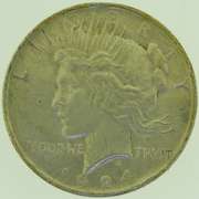 1924 $1 Silver Peace Dollar Coin