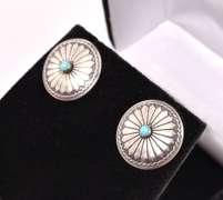 Vintage Sterling Silver Earrings with Turquoise