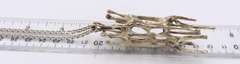 Vintage 925 Sterling Silver Brutalist Brooch Pendant on Italian Chain