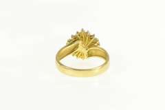 14K Yellow Gold 0.50 Ctw Diamond Baguette Halo Engagement Ring