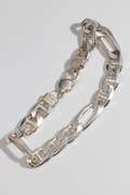 Italian .925 Sterling Silver 10.6mm Figaro Link Bracelet 9.25 Inches