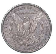 1890-CC Morgan Silver Dollar Tail Bar Top 100
