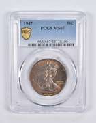 MS67 1947 Walking Liberty Half Dollar PCGS