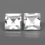 Excellent 6.65ct UNHEATED diamond white Topaz set