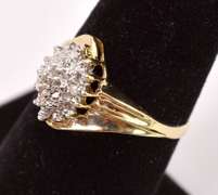 Precious Cluster Diamond Ring in Yellow Gold