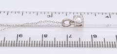 Dazzling White Gold Diamond Solitaire Pendant on Chain