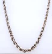 Vintage925 Sterling Silver Rope Chain Necklace