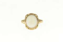 14K Yellow Gold 1940's Natural Opal Classic Statement Ring