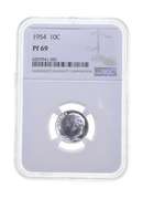 PF69 1954 Roosevelt Dime - Graded NGC