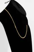 10K 3mm Mooncut Bead Gold Chain 18 Inch