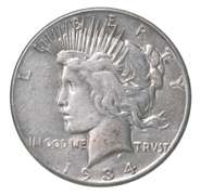 1934-S Peace Silver Dollar
