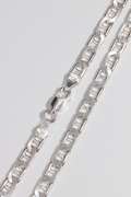Italian .925 Sterling Silver 5.7mm Flat Marina Link Chain 18 Inches