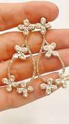 Sterling Silver Diamond Earrings