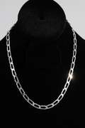 .925 Sterling Silver 5.7mm Diamond Cut Papercut Chain 18 Inches