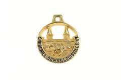 14K Yellow Gold Churchill Downs Louisville KY Horse Race Charm/Pendant