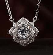 Bold and Detailed Flower Dancing stone pendant