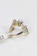.925 Sterling Silver Ring Peridot Gemstone Ring Size 7