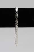 .925 Italian Sterling Silver 5.5mm Love Chain Bracelet 8 Inches