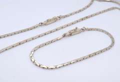 Set of 925 Sterling Silver Italian Necklace and Bracelet
