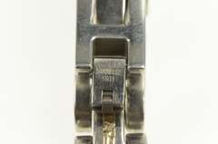 Stainless Steel 14k Gold Two Tone Diamond Geometric Link Bracelet