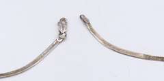 Vintage Italian 925 Sterling Silver Herringbone Necklace