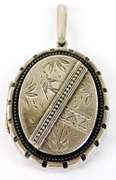 Antique English Aesthetic Large Sterling Locket