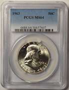 1963 Franklin Half Dollar PCGS MS64