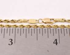 Classic Rope Style Bracelet in 14K Yellow Gold