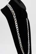 .925 Italian Sterling Silver 13.25mm Curb Link Chain Necklace 28 Inches