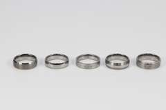 Lot of 5 Size 14 Tungsten Carbide Rings in Various Styles