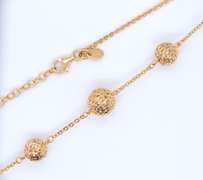 Italian 925 Sterling Silver Ball Necklace