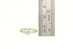 14K Yellow Gold 0.65 Ctw Classic Diamond Engagement Ring