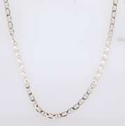 Vintage Italian 925 Sterling Silver Flat Link Chain